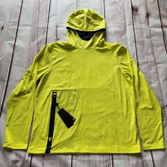 NWT Greyson Golf "Cokato Sport Light Hoodie" Shirt Neon Radium | Men's Size XL - Picture 3 of 11